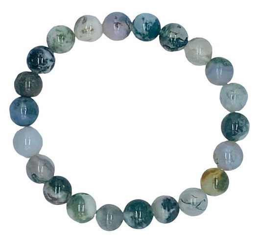 8 mm Moss Agate Bracelet