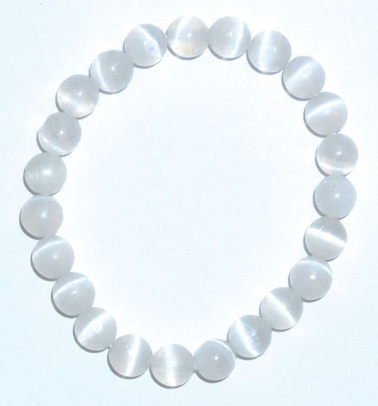 8mm Selenite Bracelet